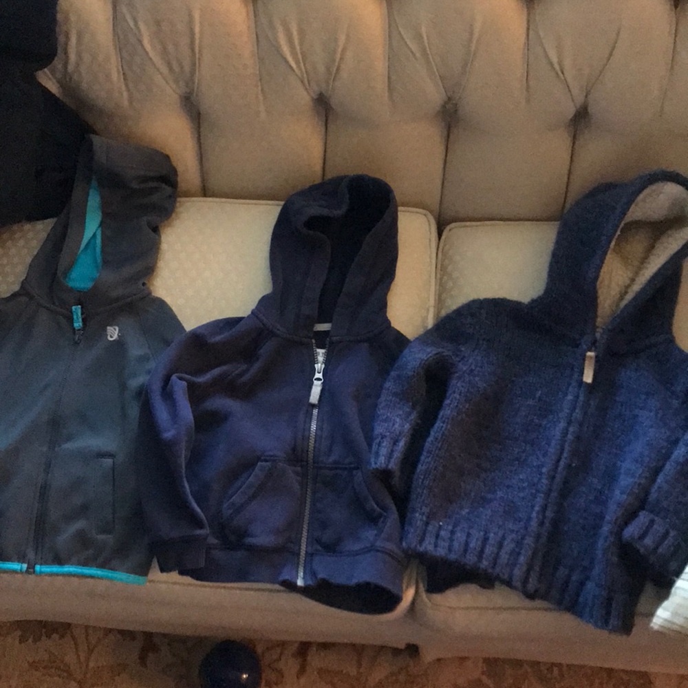 Lot of 3 jackets hoodies size 24 month